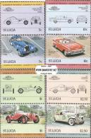 *Známky Svätá Lucia 1984 Automobily, nerazená séria MNH - Kliknutím na obrázok zatvorte -